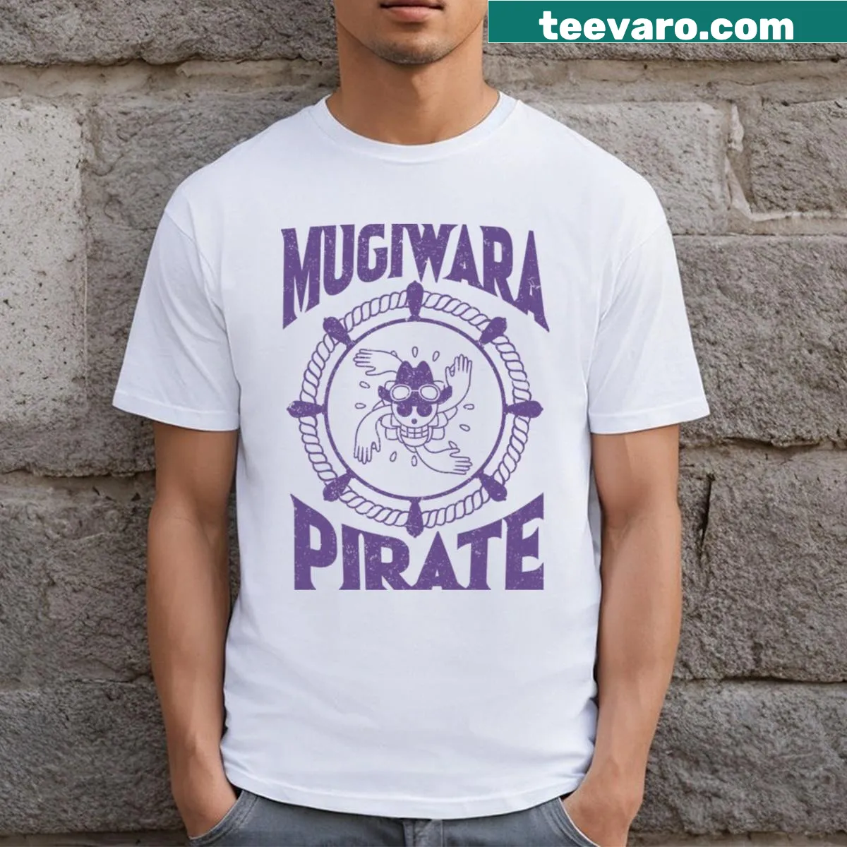 Cartoon Nico Robin T-shirt from One Piece design. — on a men's t-shirt