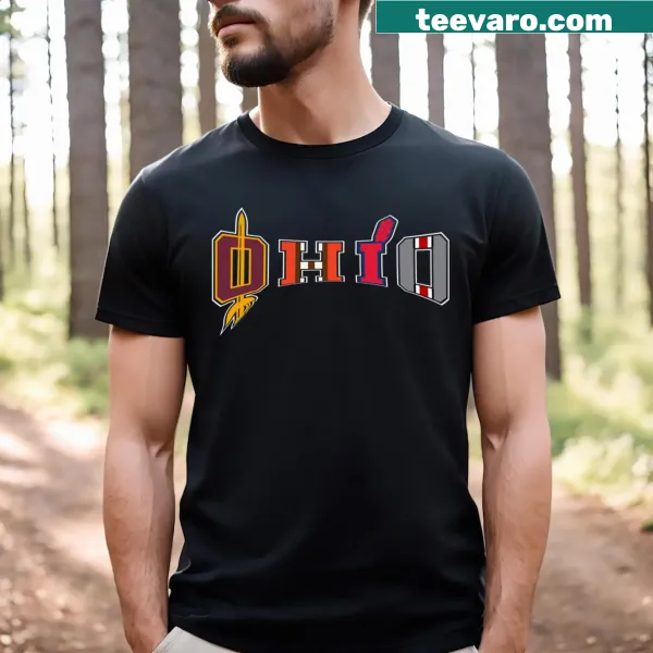 Vintage-style t-shirt for Ohio sports fans with team names