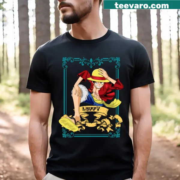 T-shirt featuring an illustration of Monkey D. Luffy from One Piece anime
