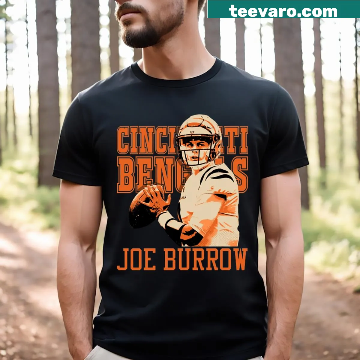 Football t-shirt featuring Player Championship Quarterback graphic — on a men's t-shirt
