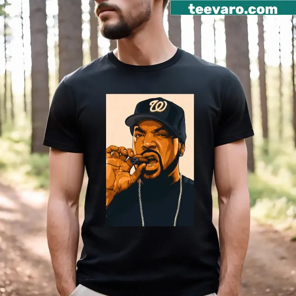 Playful pop art ice cube graphic on a t-shirt