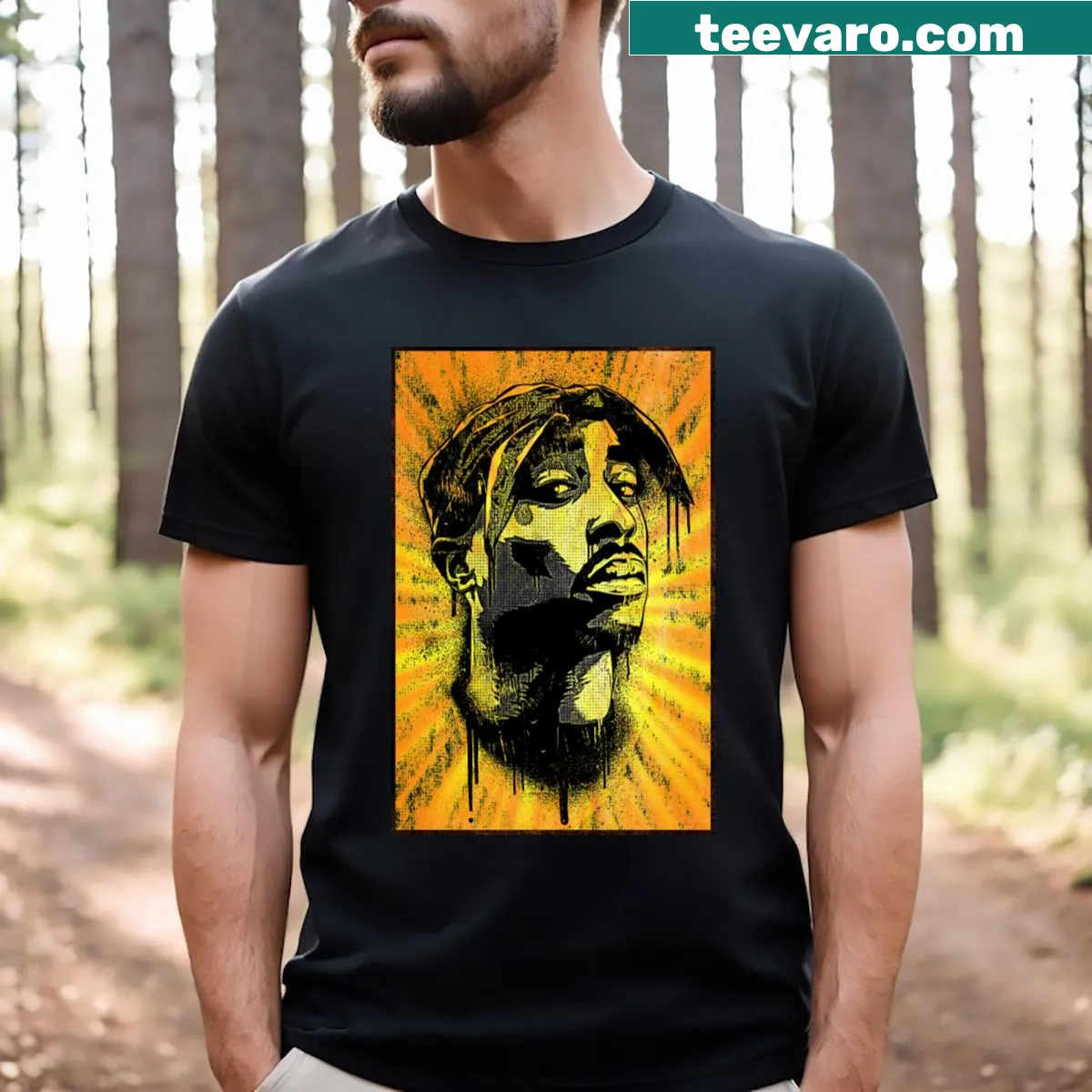 Retro hip hop T-shirt featuring bold typography and playful graphic — on a men's t-shirt