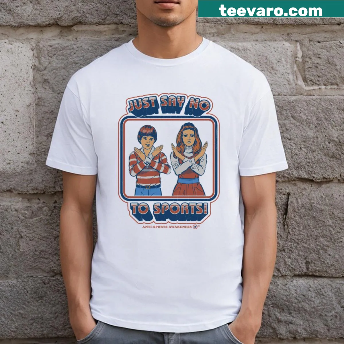 Sarcastic Say No To Sports T-shirt design — on a men's t-shirt