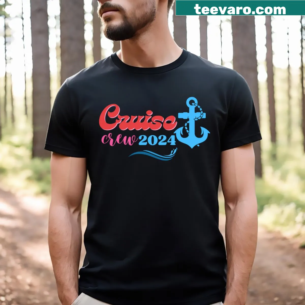 Sailing-themed t-shirt for cruise crew and adventure lovers — on a men's t-shirt