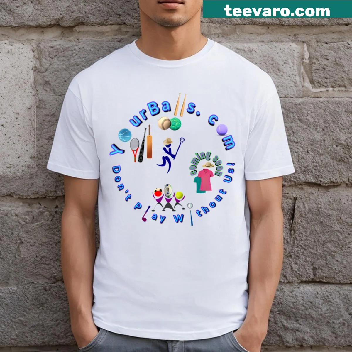 Typographic design representing sports culture on a T-shirt — on a men's t-shirt