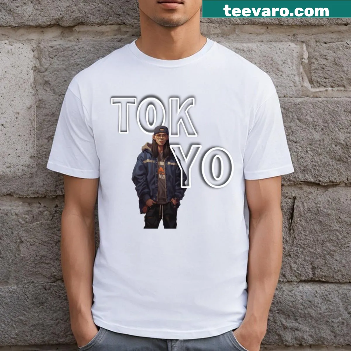 Text-based design declaring Tokyo as the best place ever — on a men's t-shirt