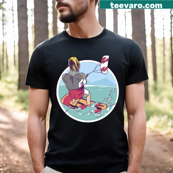 T-shirt featuring various water sports illustrations