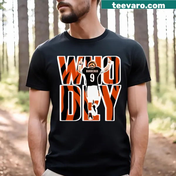 Who Dey Burrow t-shirt with team spirit graphic