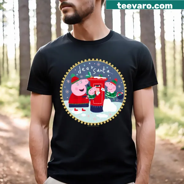 Adorable Peppa Pig graphic T-shirt for young fans of the vintage TV series.