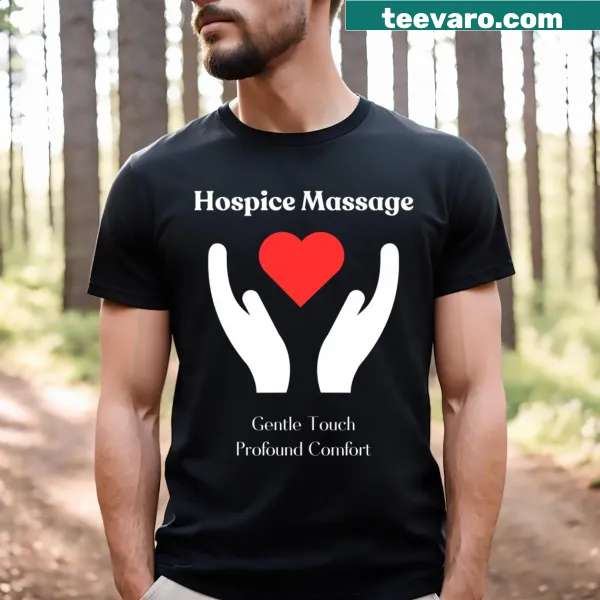 Thoughtful typography design emphasizing gentle touch and comfort for hospice care.