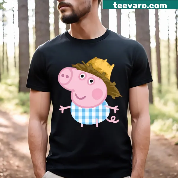 Vintage style T-shirt featuring Peppa Pig characters for kids