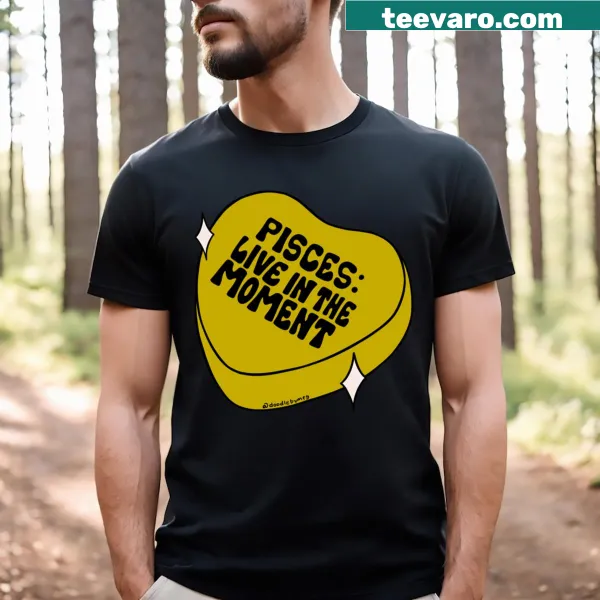 Illustration of a conversation heart for Pisces on a T-shirt