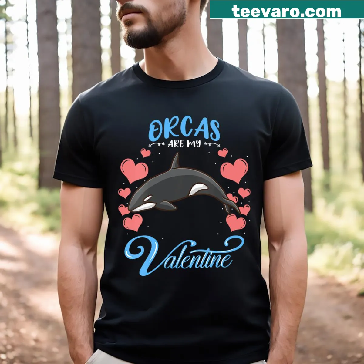 Whale-themed Valentine's Day shirt for kids — on a men's t-shirt
