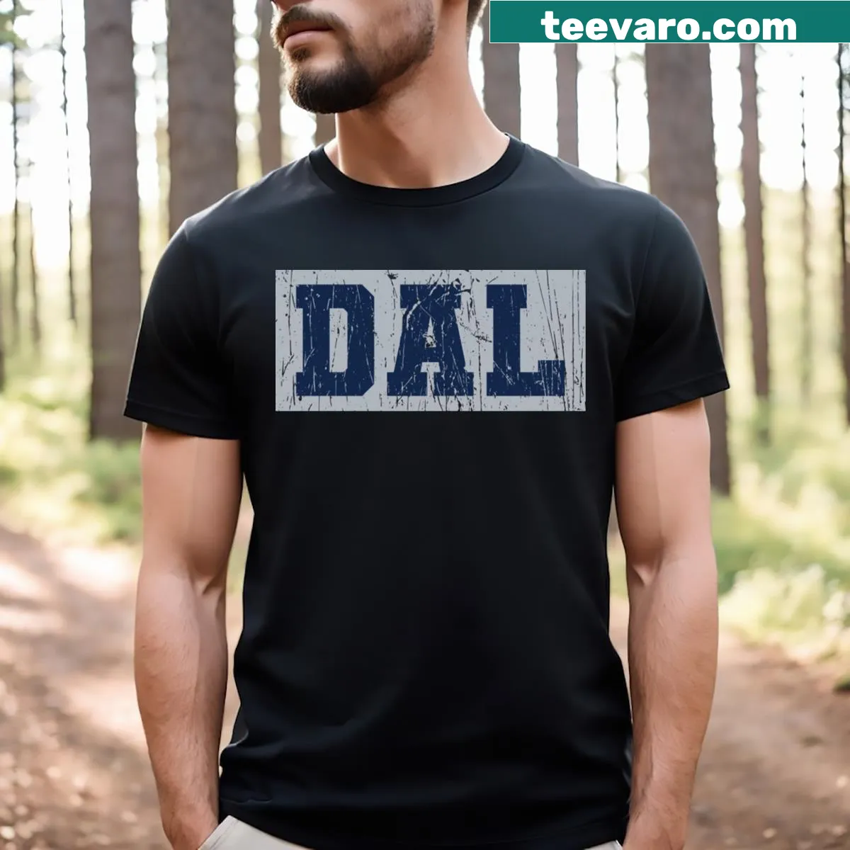 Dal Cowboys logo graphic on shirt — on a men's t-shirt