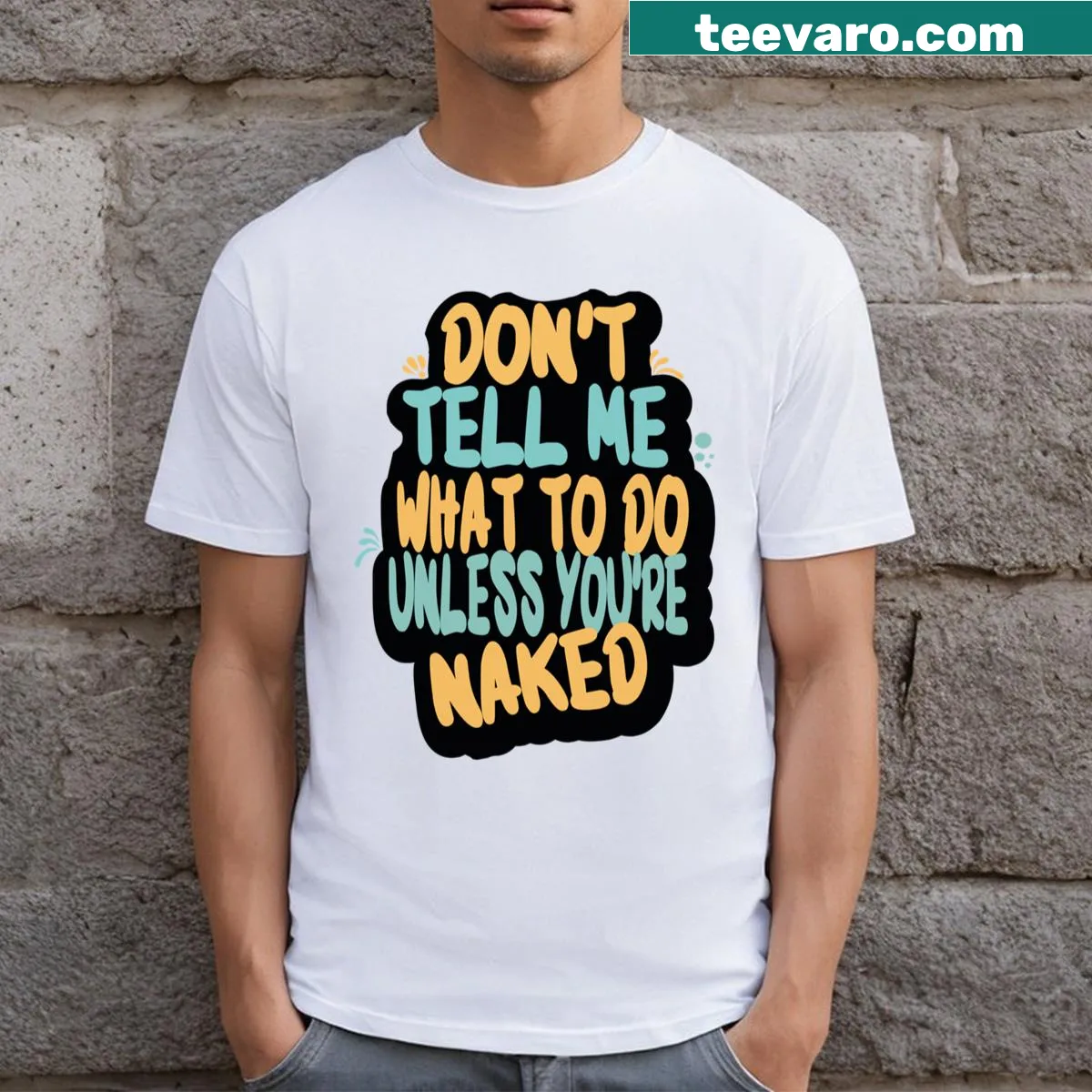 Sarcastic T-shirt with the phrase 'Witness for the Prosecution' related to Trump — on a men's t-shirt