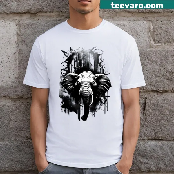 T-shirt with a charming elephant illustration