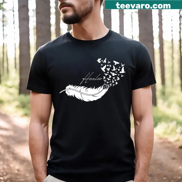 Simple Healer graphic on a t-shirt