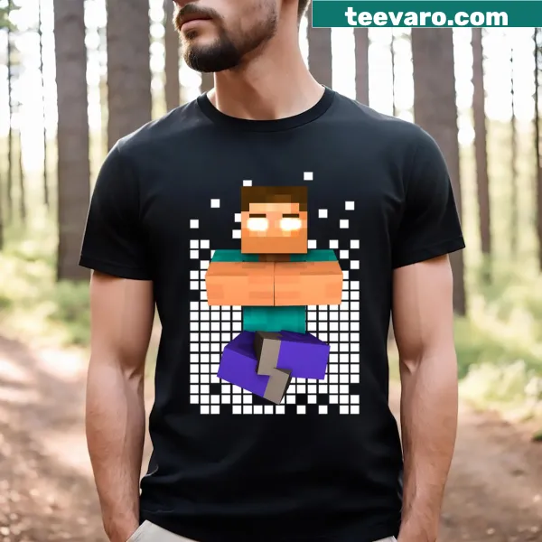 Minecraft t-shirt featuring Herobrine character illustration