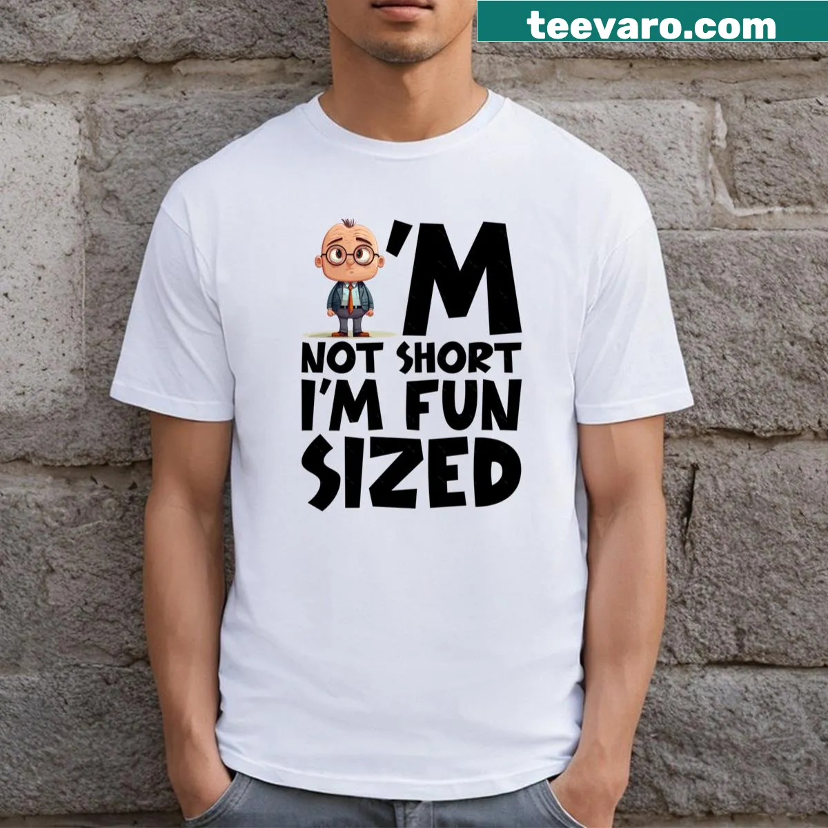 Funny text graphic t-shirt for lighthearted moments — on a men's t-shirt