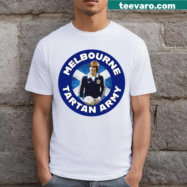 King Kenny Melbourne Tartan Army t-shirt with badge emblem design
