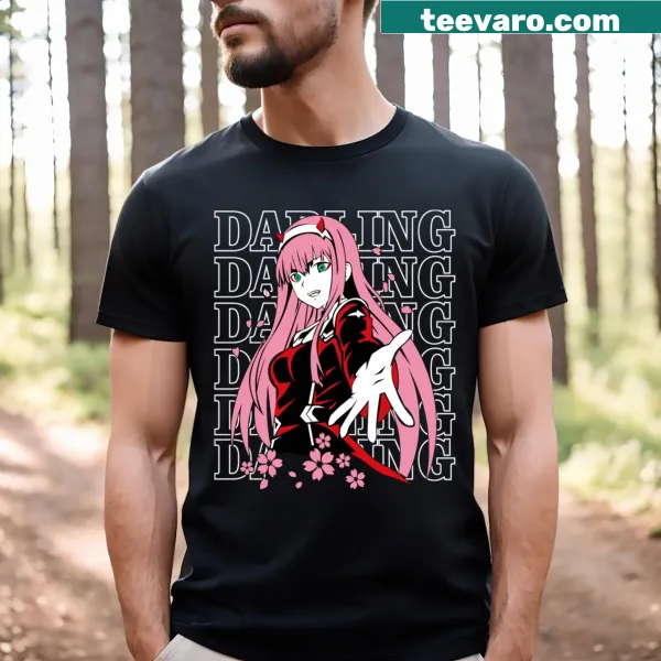 Illustration of Zero Two from anime with her iconic look