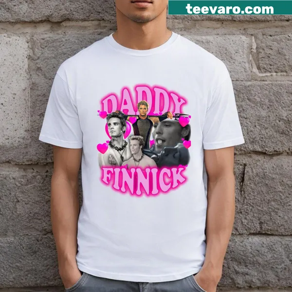 Typography design celebrating 'Daddy Finnick' on a T-shirt