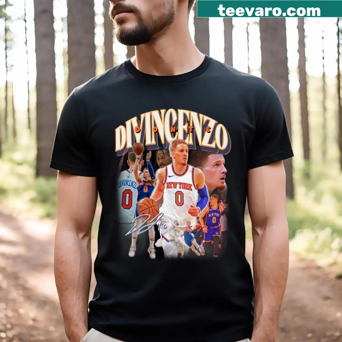Vintage bootleg style t-shirt featuring Donte Divincenzo graphic — on a men's t-shirt