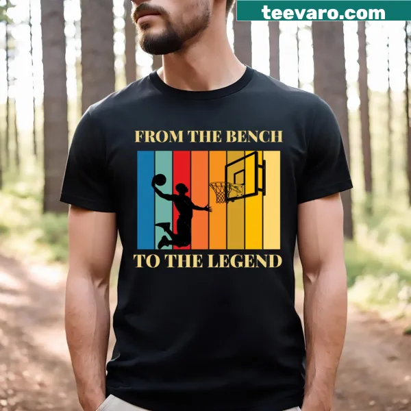 Creative basketball design illustrating the journey from bench to legend
