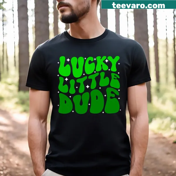 Groovy Lucky Dude graphic t-shirt for kids for St. Patrick's Day