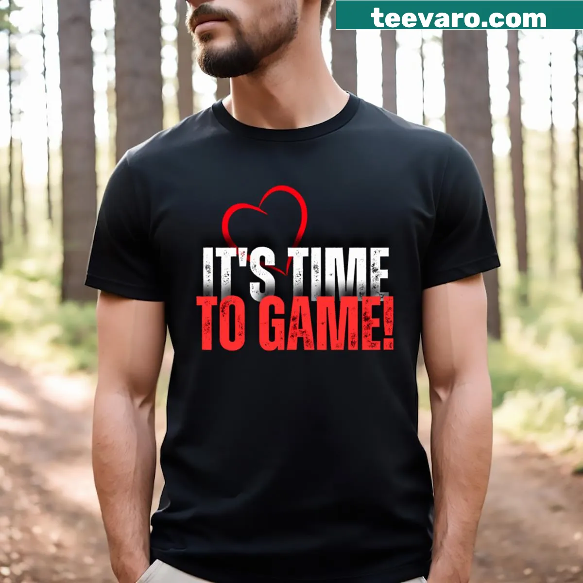 Playful gaming-themed Valentine's Day design — on a men's t-shirt