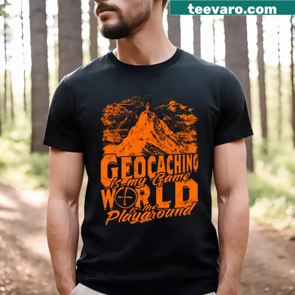 Playful graphic celebrating geocaching and exploration