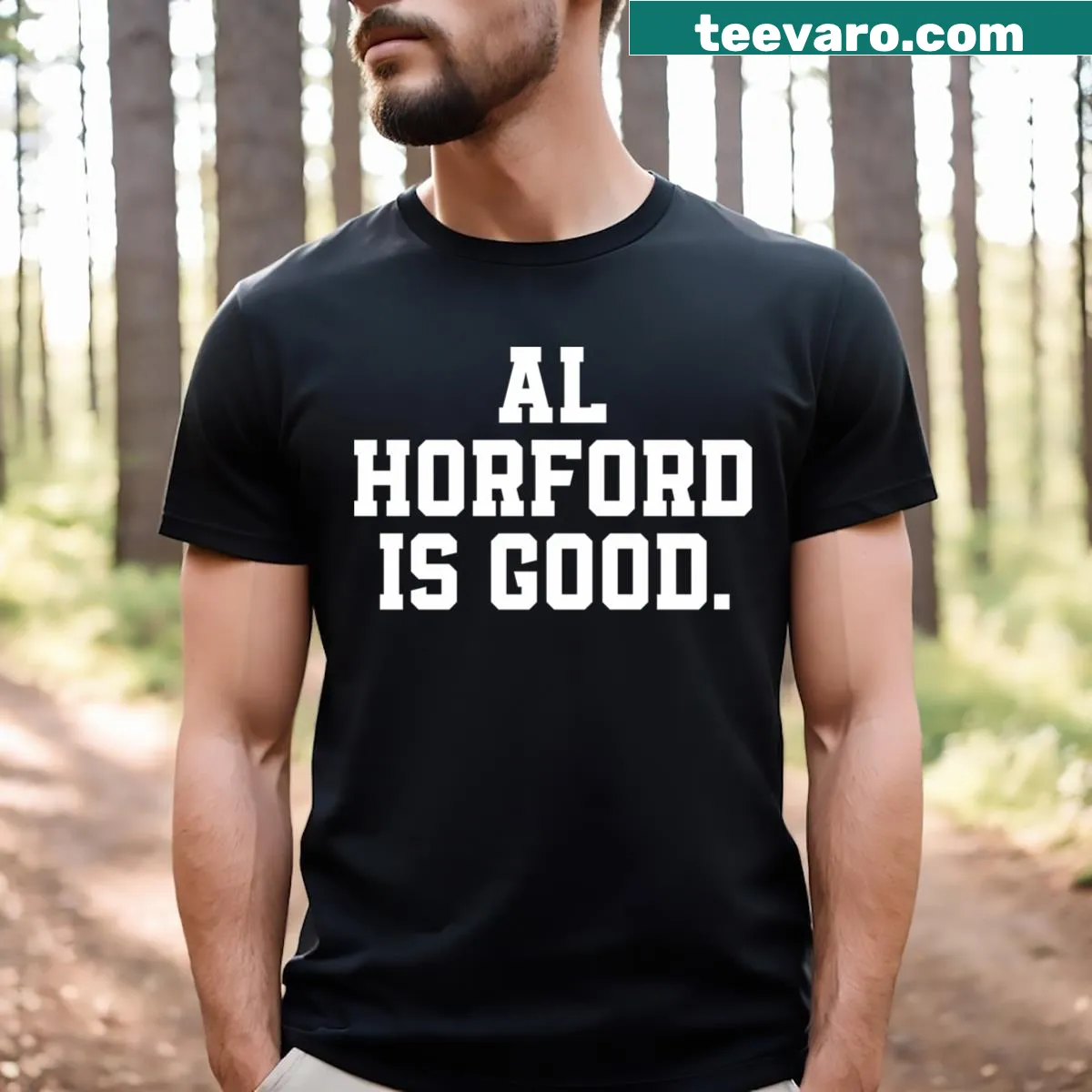 Text design proclaiming Al Horford's skills on a T-shirt — on a men's t-shirt