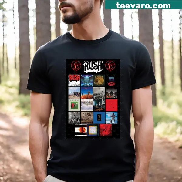 T-shirt featuring All In One Rushband album cover art