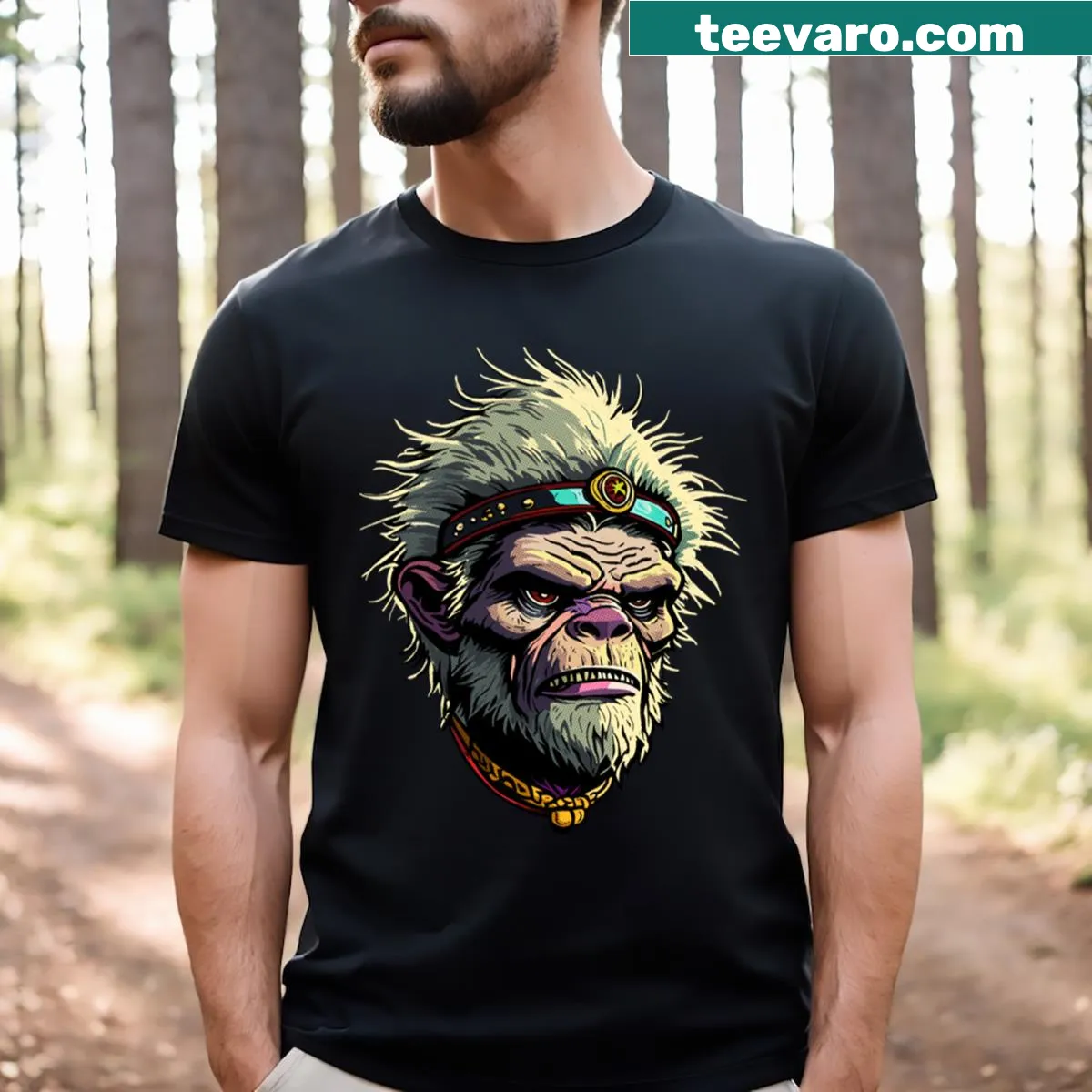 Sarcastic saying graphic on Behold The Brutarian t-shirt — on a men's t-shirt