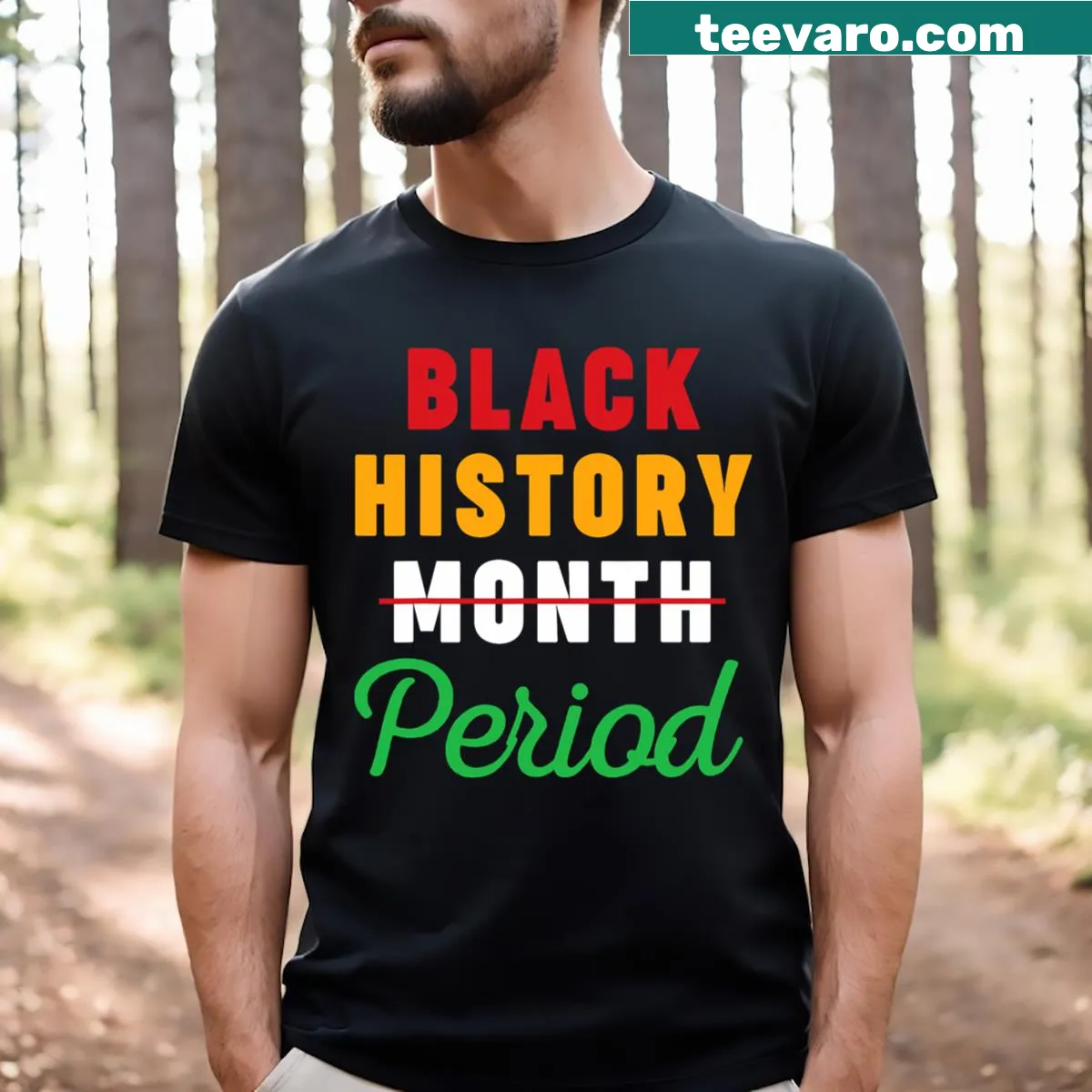 Kids T-shirt celebrating Black History Month and African American contributions. — on a men's t-shirt