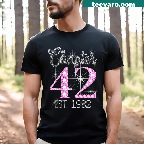 T-shirt with 'Chapter 42 Est 1982' design for 42nd birthday