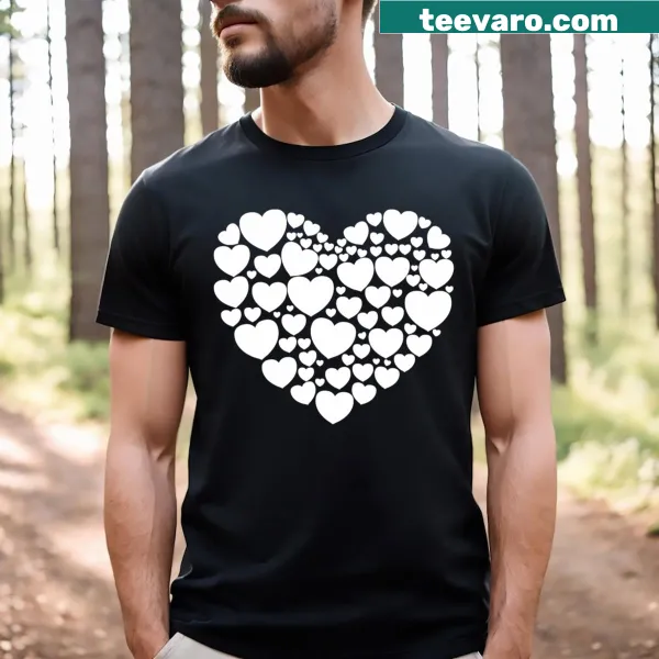 Valentine's Day T-shirt with cute hearts design for girls