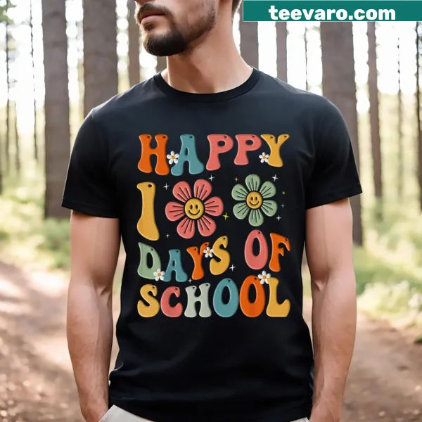 Happy t-shirt for students celebrating the 100th day of school