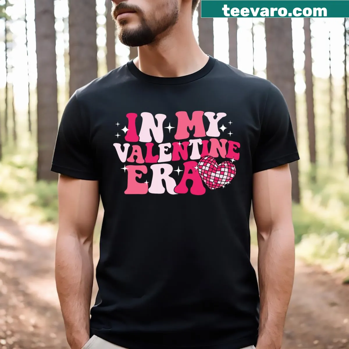 Cute Valentine's Day t-shirt for girls with charming illustrations — on a men's t-shirt