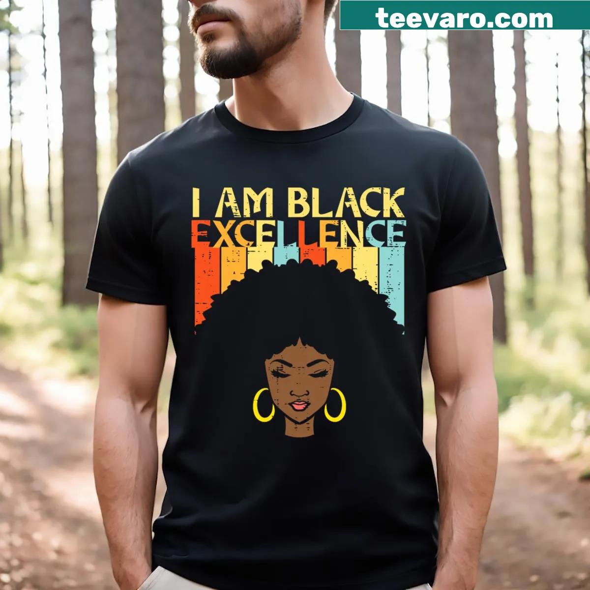 Inspirational T-shirt celebrating black excellence for kids — on a men's t-shirt