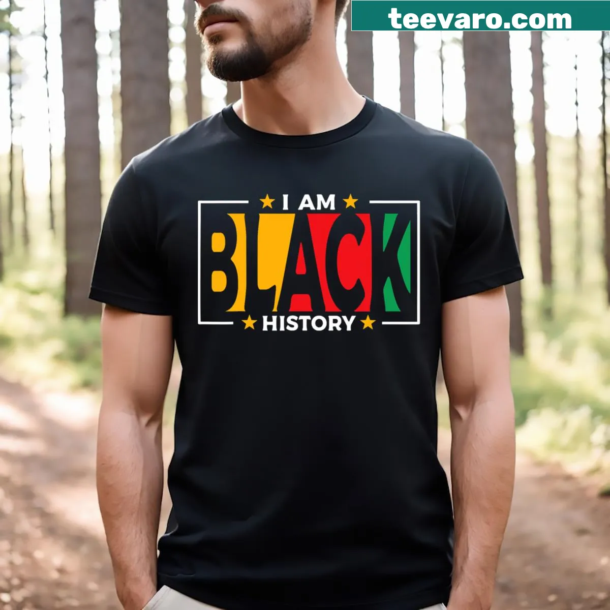 Black History Month T-shirt for men and kids — on a men's t-shirt