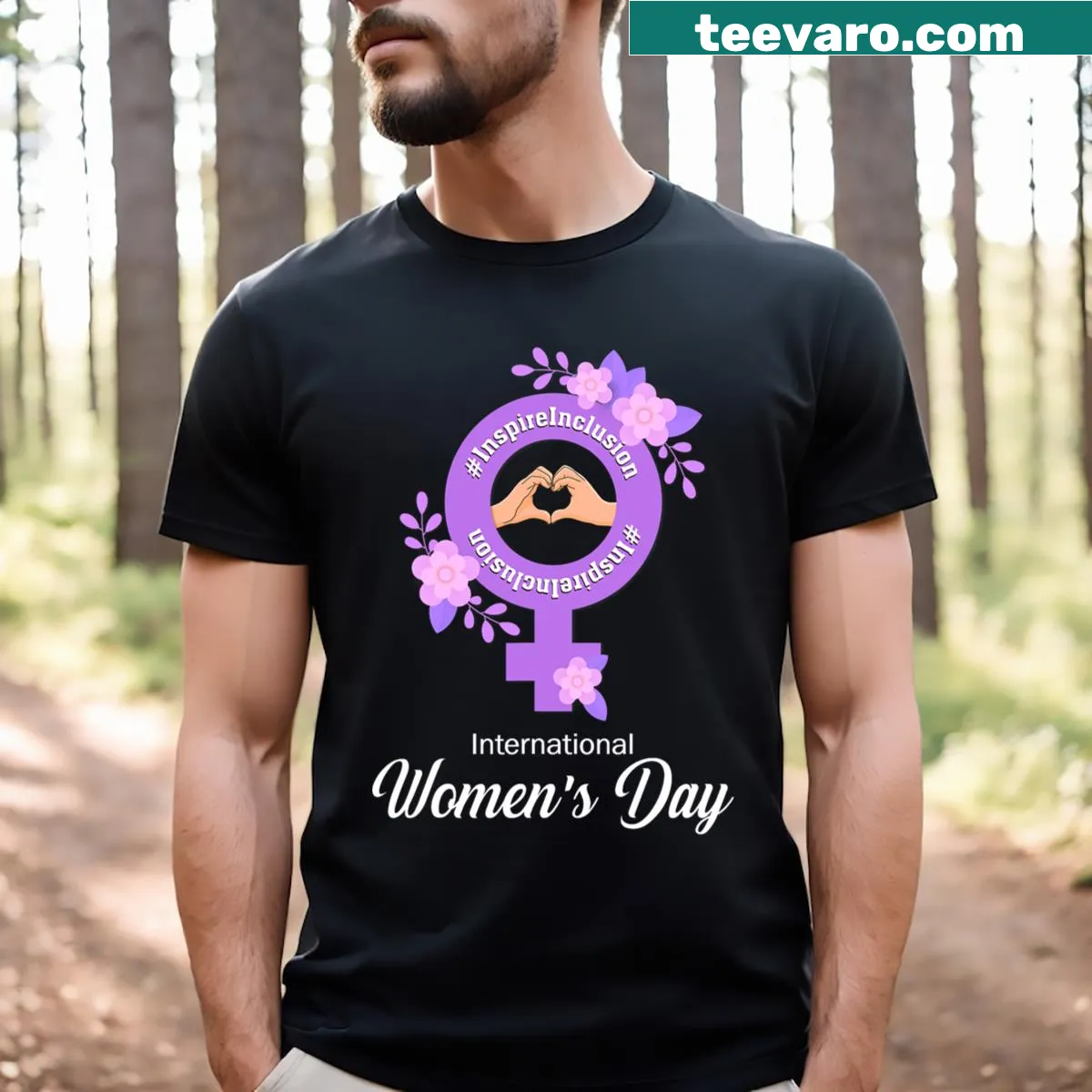 T-shirt featuring an inspiring message for International's Day 2024 — on a men's t-shirt