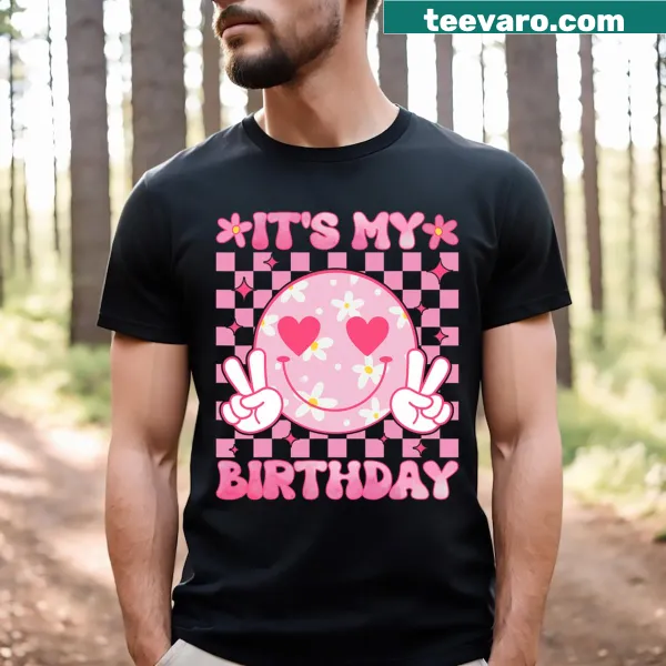Floral birthday T-shirt for girls