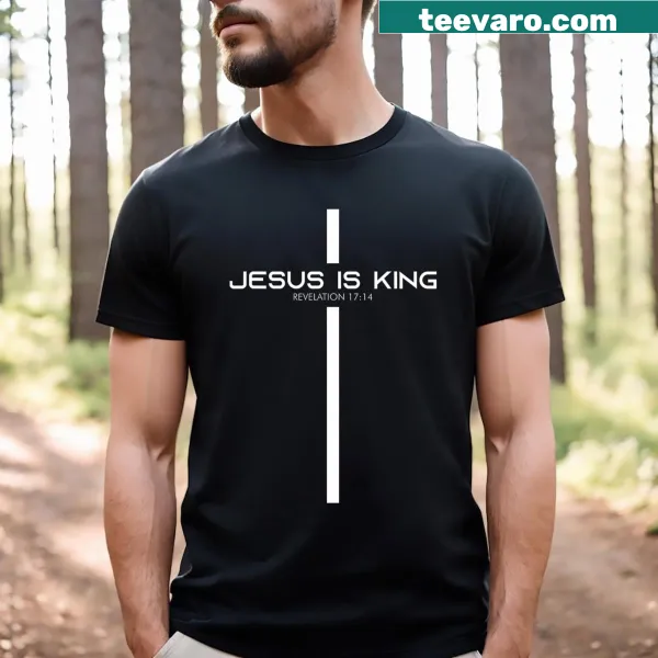 Jesus Is King T-shirt featuring inspirational typography