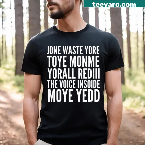 Edgy typography T-shirt with bold text design