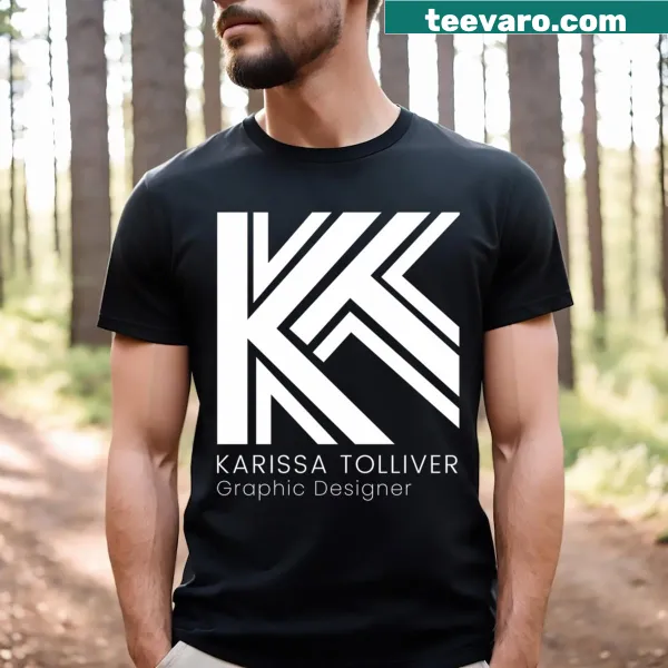Karissa's Logo white t-shirt with simple logo design