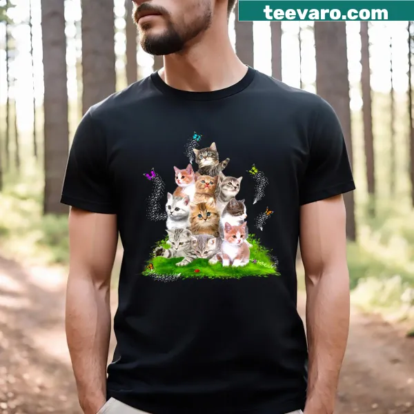 Cute kitten graphic T-shirt for cat lovers