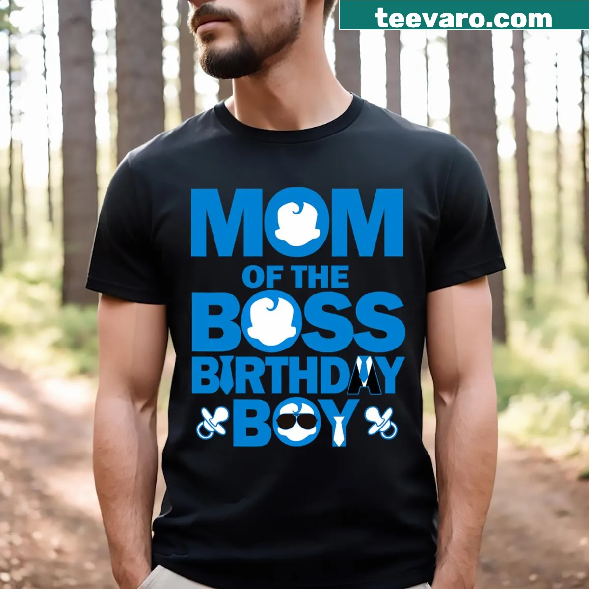 Mom and Dad of the Boss birthday t-shirt for family celebrations — on a men's t-shirt