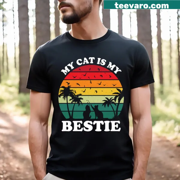 T-shirt featuring 'My Cat Is My Bestie' text