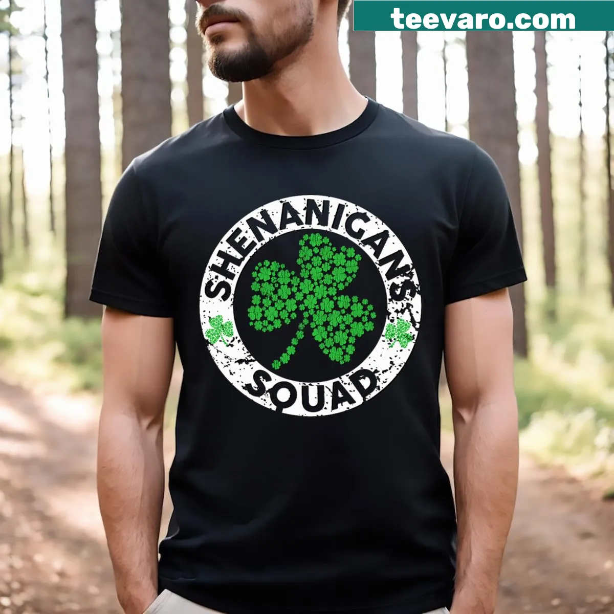Matching St. Patrick's Day group t-shirt with a humorous design — on a men's t-shirt